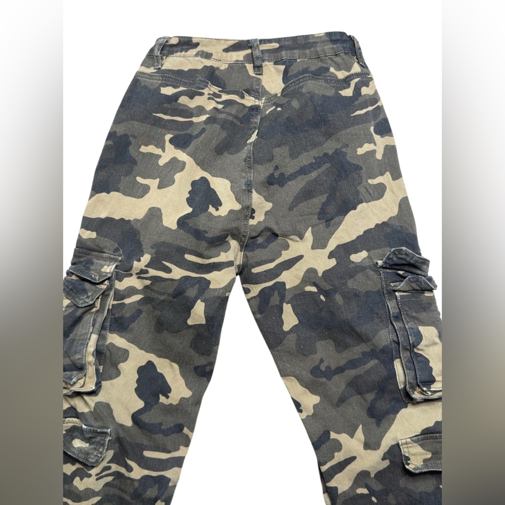 Stretchy comfy Fashion Camo Cargo Pants cotton spandex gorpcore utility baggy - Picture 5 of 7